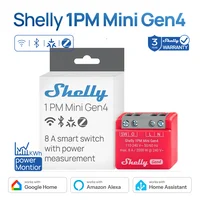 Shelly 1PM Mini Gen4 Zigbee interruptor inteligente medición de potencia materia para luces inteligentes pequeños electrodomésticos Control 8A a través de bombilla
