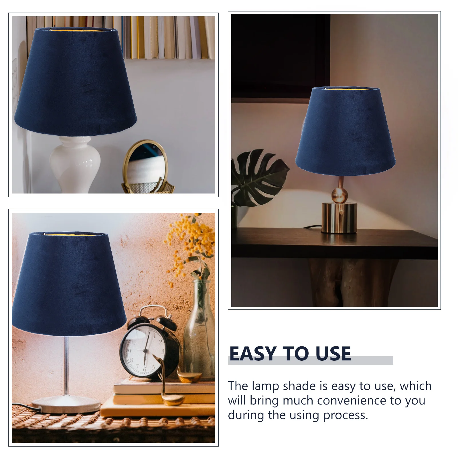 Gold Lined Lampshade High-Quality Cloth For Wall Floor Bedside Lamp Lightweight Decorative Light Cover Simple Design Table Lamp