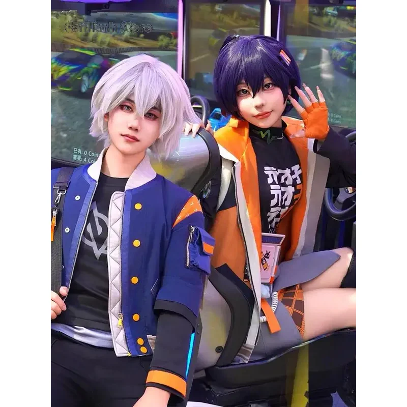 

qq023Game ZZZ Zenless Zone Zero Belle Wise Косплей Костюм Парики Игровой Костюм Модный Топ Шорты Хэллоуин Карнавальный Вечеринка Наряд NE