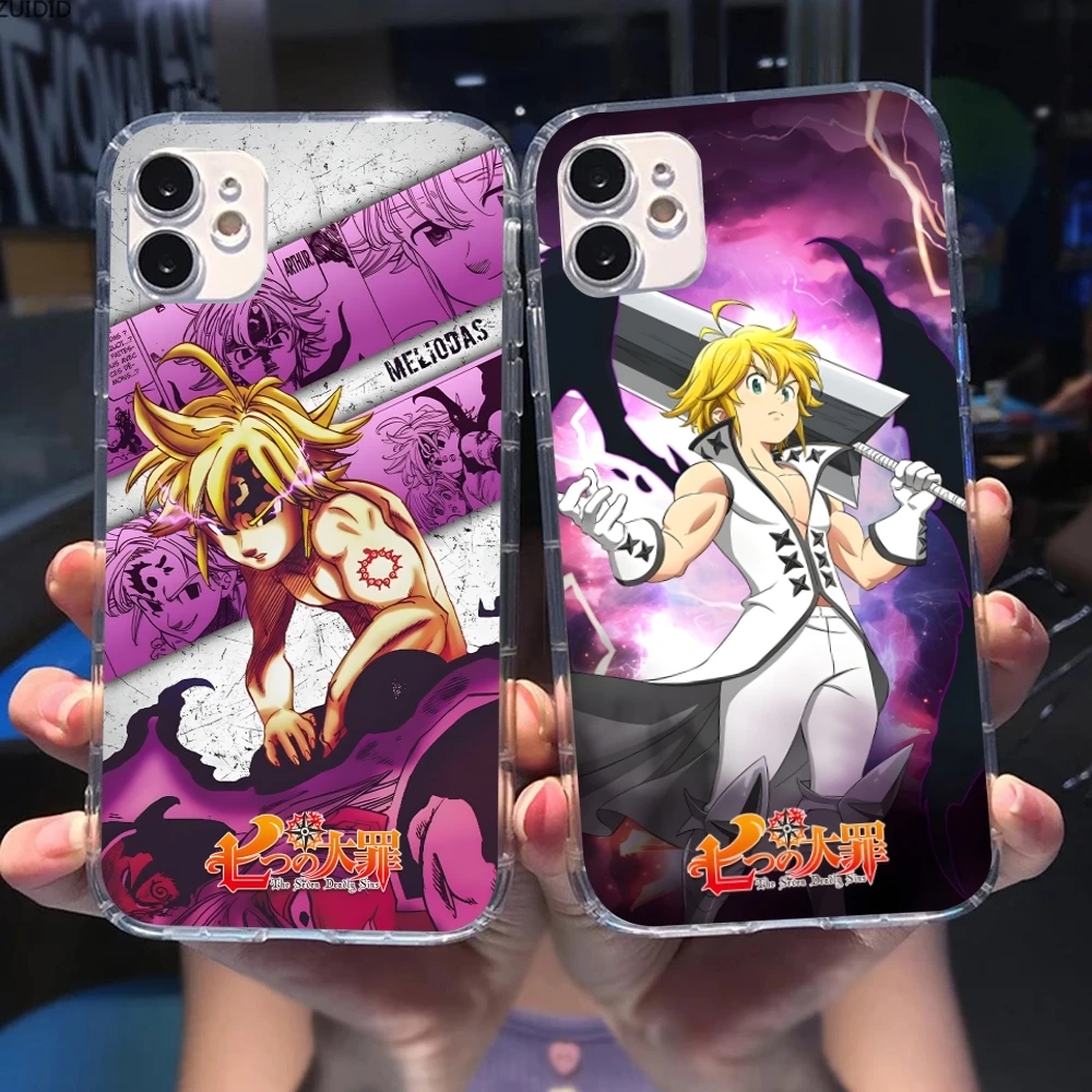 Seven Deadly Sins Meliodas Mobile Phone Case for iPhone 16 15 14 13 12 11 X XR XS 8 Pro Max Plus Mini Clear Transparent Cover