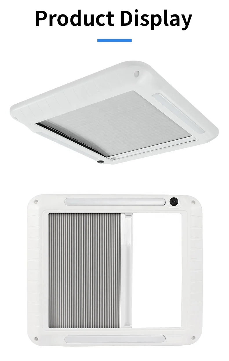 مظلة مروحة عادم OEM 12 فولت لجميع أجهزة التهوية مقاس 11 بوصة و14 بوصة مع أجزاء وملحقات أضواء الظل RV