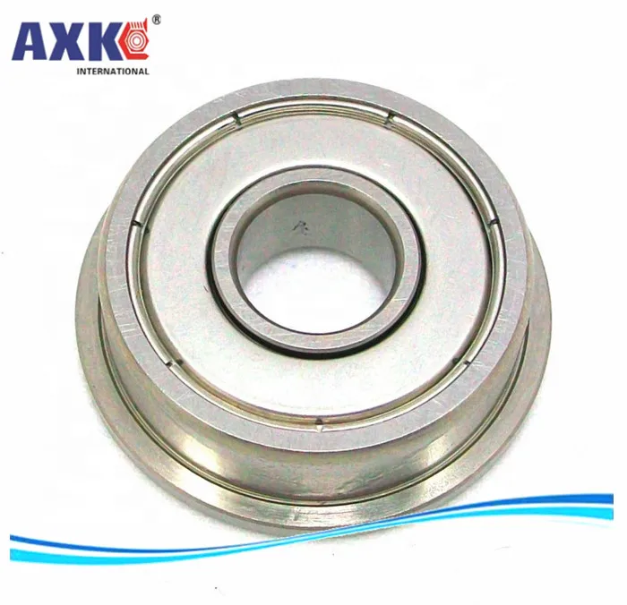 F636 ZZ Bearing F636ZZ Flange Bearing Deep Groove Ball Bearing 6*22(25*1.5)*7mm * Inch Bearing AXK Steel Ra 0.8 Machinery Carton