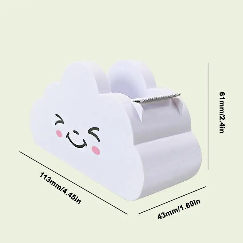 Desktop Tape Dispenser Cloud Tape Cutter Delicate Tape Cutter With Rainbow Tape For Closing Boxes Wrapping Gifts Pasting Notes