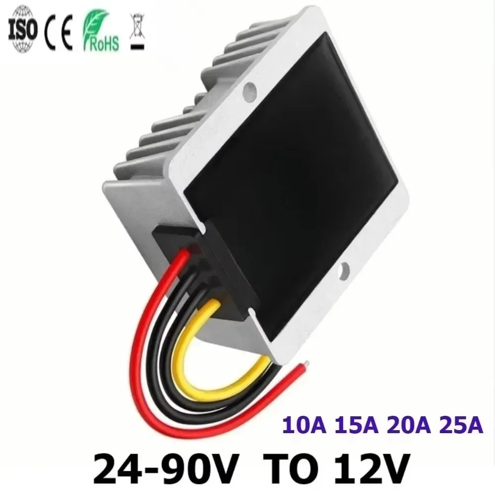Step Down Buck Power Supply Module DC DC Converter36V48V/60V/72V/80V/85V) to 12V 12V Voltage Regulator Waterproof CE ROSH