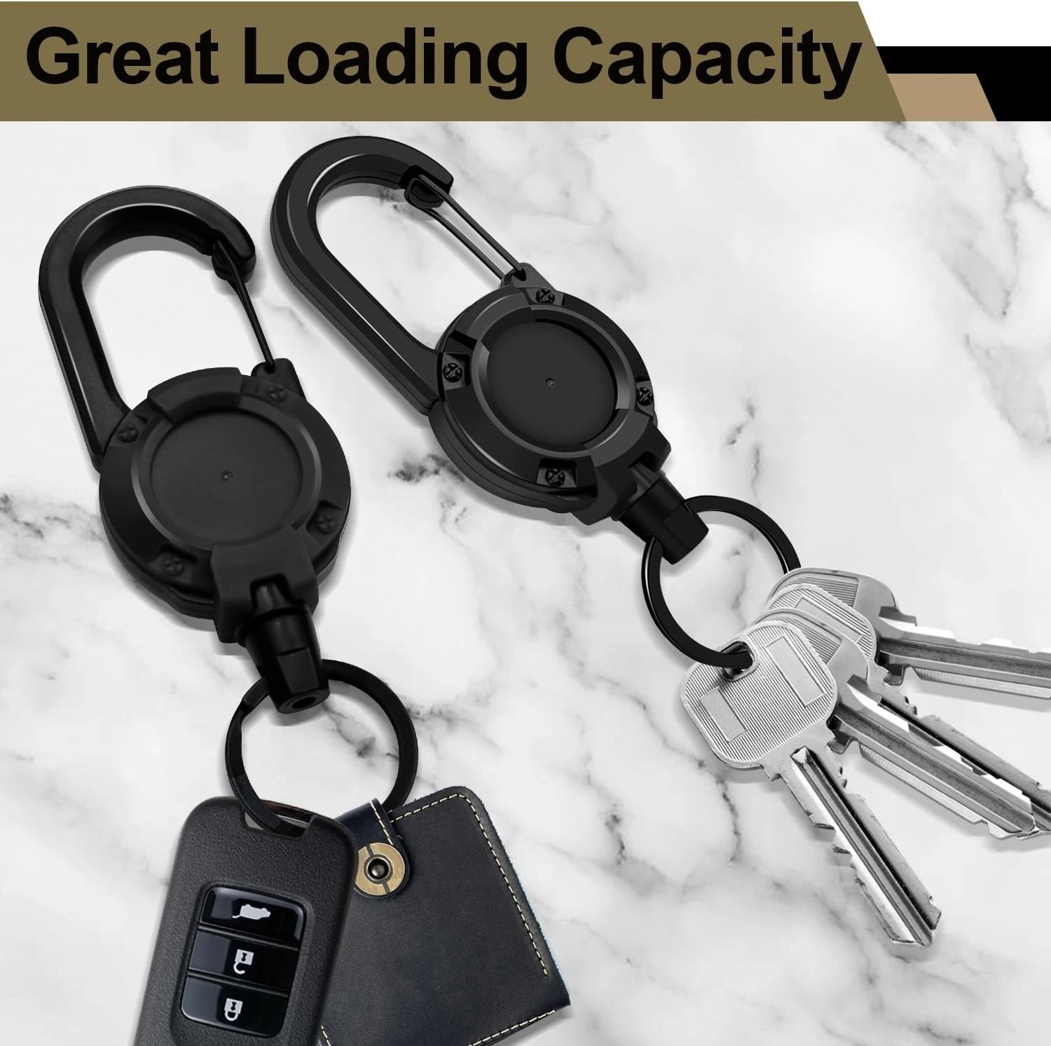 1/5/10pc Extendable Heavy-duty Drawstring with Heavy-duty Clamp and Carabiner, Suitable for Outdoor Bags, Sports Keychain Hooks