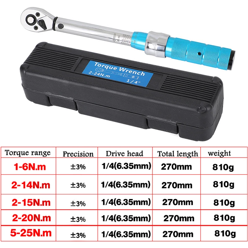 Imagem -06 - Preconjunto Torque Wrench 2-way Ratchet Socket Spanner Ferramenta de Mão para Carro e Moto Reparação 125 nm Ajustável