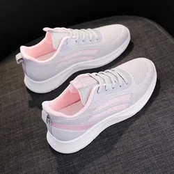 Women's Running Shoes Breathable Sneakers 2024 Summer Light Mesh Air Cushion Woman Sports Shoes Outdoor Lace Up Training Shoes