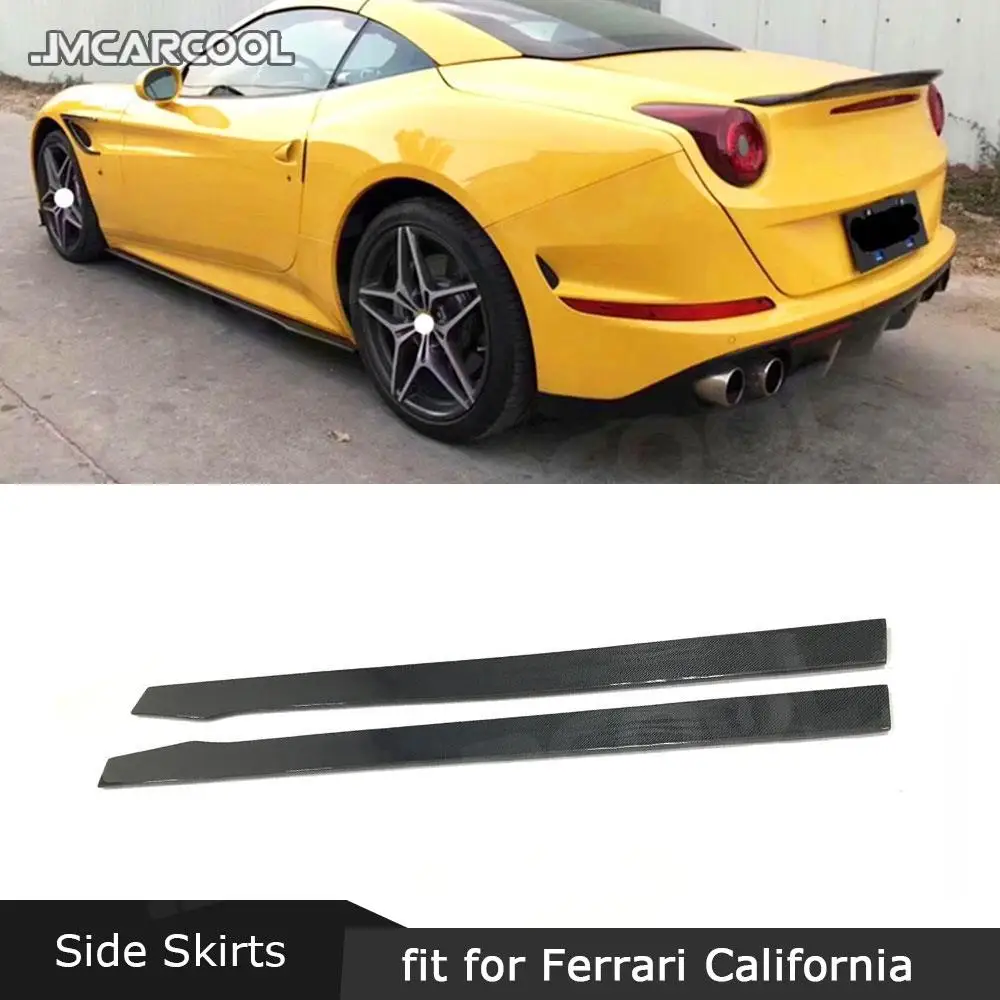 

Carbon Fiber Side Skirts car Accessorise Auto Styling FRP Black Rocker Plate Splitters Lip Diffuser For Ferrari California 2015