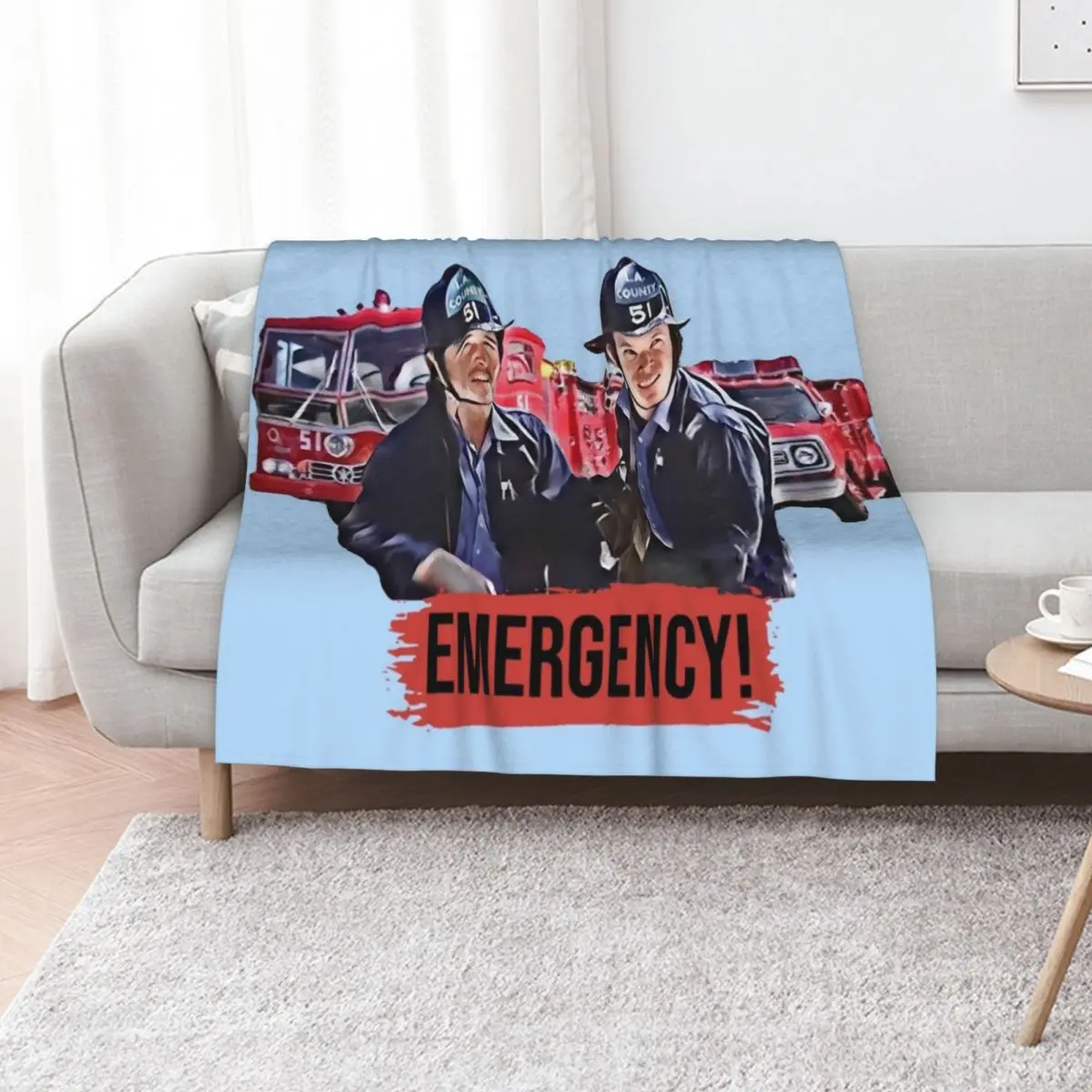 Emergency Paramedics Throw Blanket Travel Size Cozy Blanket for Plane Train