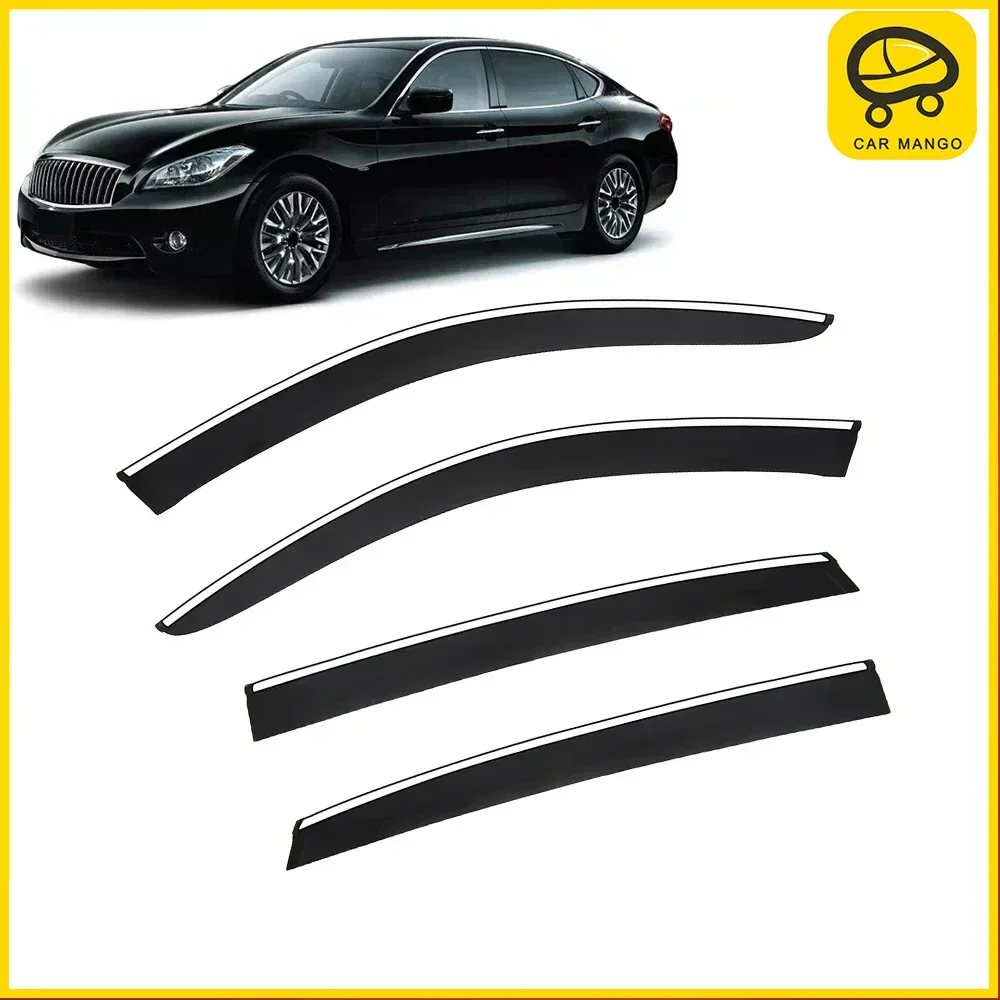 

Chrome Strips Rain Guards for Mitsubishi Dignity HGY51 2012-2016 Window Visor Wind Deflectors Door Visor Vent Shades Ventvisor
