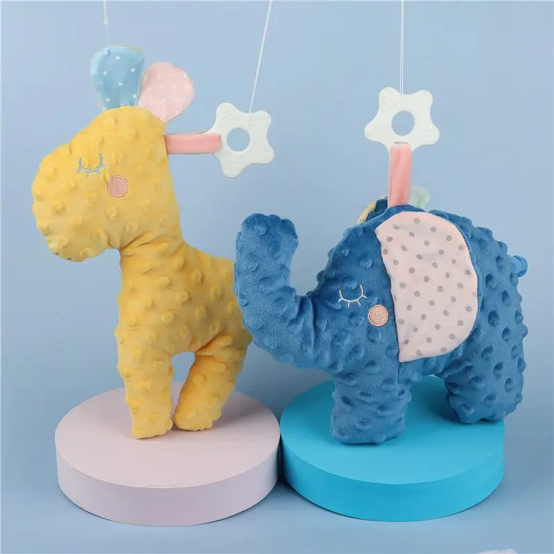 Infant Baby Gutta Percha Soft Plush Newborn Sleeping Dolls Giraffe Elephant Kids Fashion Sleep Toy Soother Appease Towel Bibs