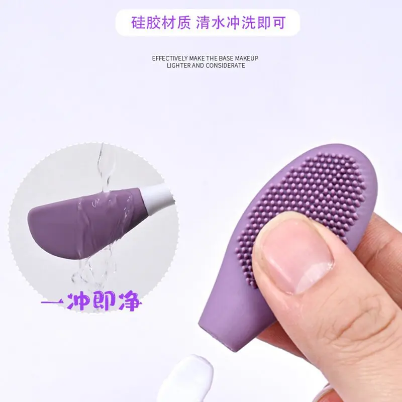 1 Stuks Dubbele Hoofd Siliconen Gezichtsmasker Borstels Gezichtsreiniging Borstels DIY Modder Film Schraper Gezichtsverzorging Massage Tool Dropshiping