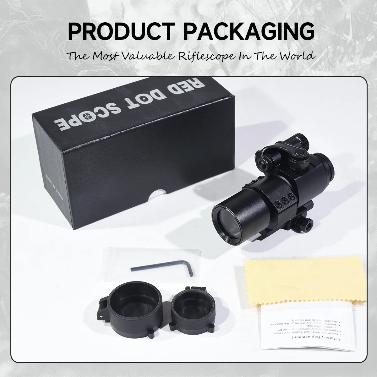 Tactical M2 M3 3.5X30 3X44 Red Dot Sight Compact Riflescope Reflex Opticsl Sight Hunting Airsoft Scope Fits 20MM Rail