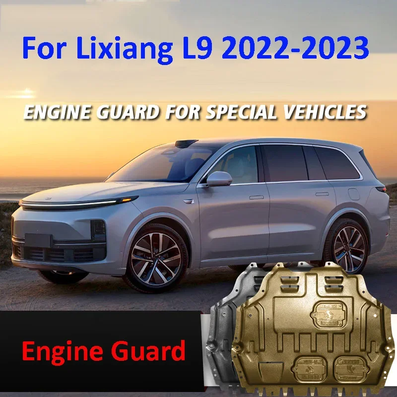For Lixiang L9 2022-2025 Accessories Car Engine Guard Cover Rear Motor Fuel Tank Battery Protector Panel Chassis Armor Shield