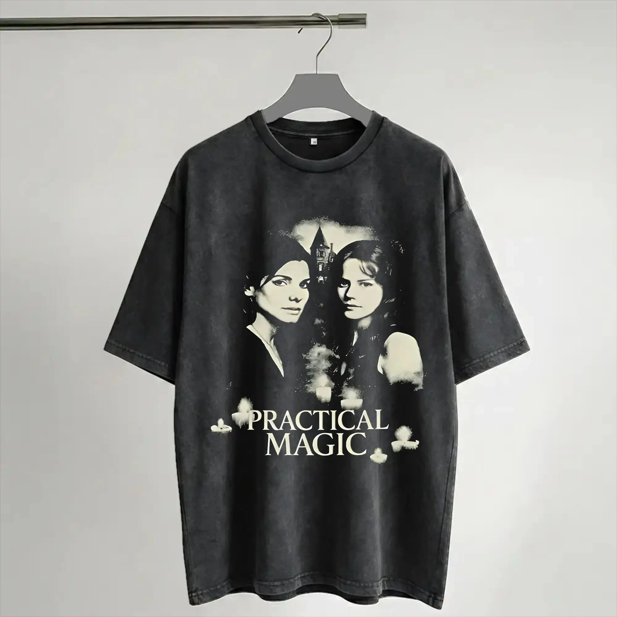Practical Magic Witchcraft Occult Movie Fan Gothic Witchy Washed T Shirt Streetwear Hip Hop Vintage T-Shirts  Tees for Men Women