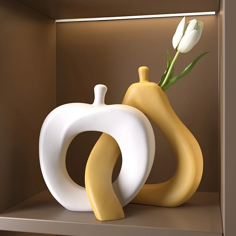 Apple pear vase ornament, living room desktop TV cabinet, entrance wine cabinet, home decoration, housewarming gifts