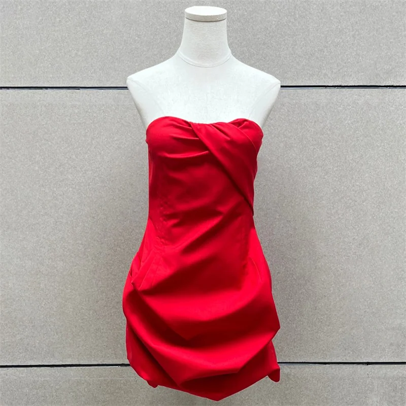 

Women's dress 2026 Spring new asymmetrical slim mini dress Sexy backless sleeveless short dresses party dresses Evening dresses