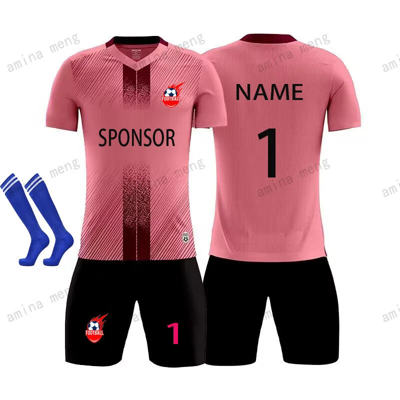 

Soccer shirts and shorts set for Men kids football uniforms Custom Boys and girls Soccer Clothes Sets with socks