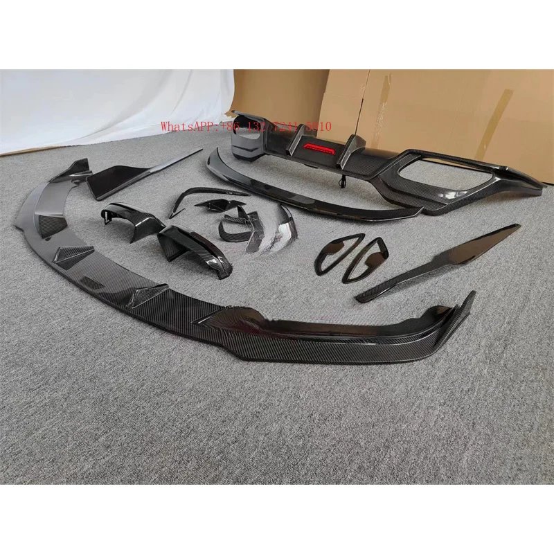 For Carbon Fiber Front Bumper Edge Side Skirts Rear Diffuser