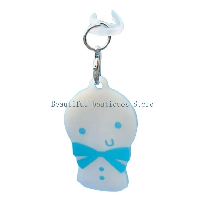 U4LF Key Organization Charm in Acrylic with Clip Ring, Cartoon Hanging Accessory for Bags, Zippers, and Umbrella Use