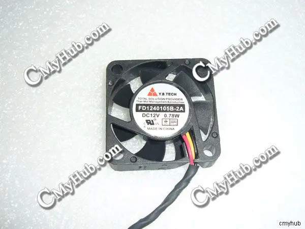 Охлаждающий вентилятор для Y.S.TECH DC12V 0,78 Вт FD1240105B-2A 4010 4 см 40X40X10 мм 3-контактный (11(A107) охлаждающий вентилятор