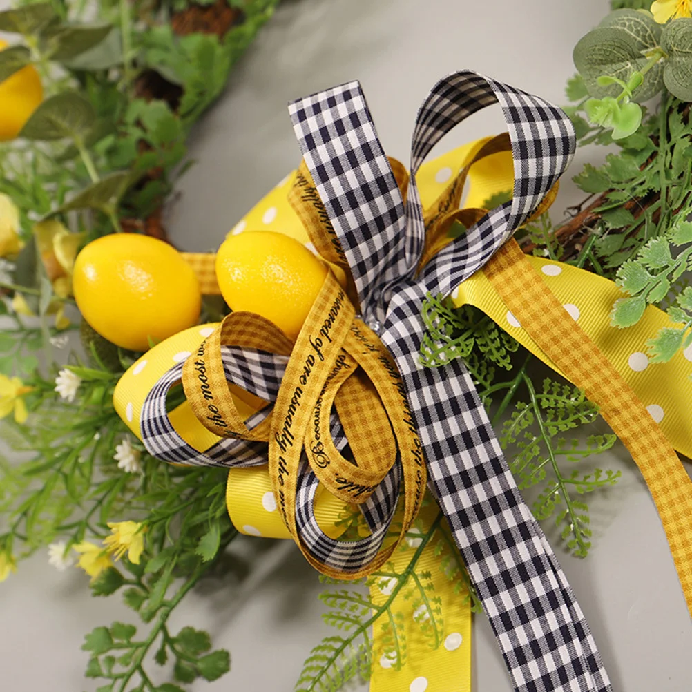 

Simulation Lemon Wreath Artificial Flower Ring Summer Decoration Front Door Hanging Festival Garland Welcome Wreath Home Garden
