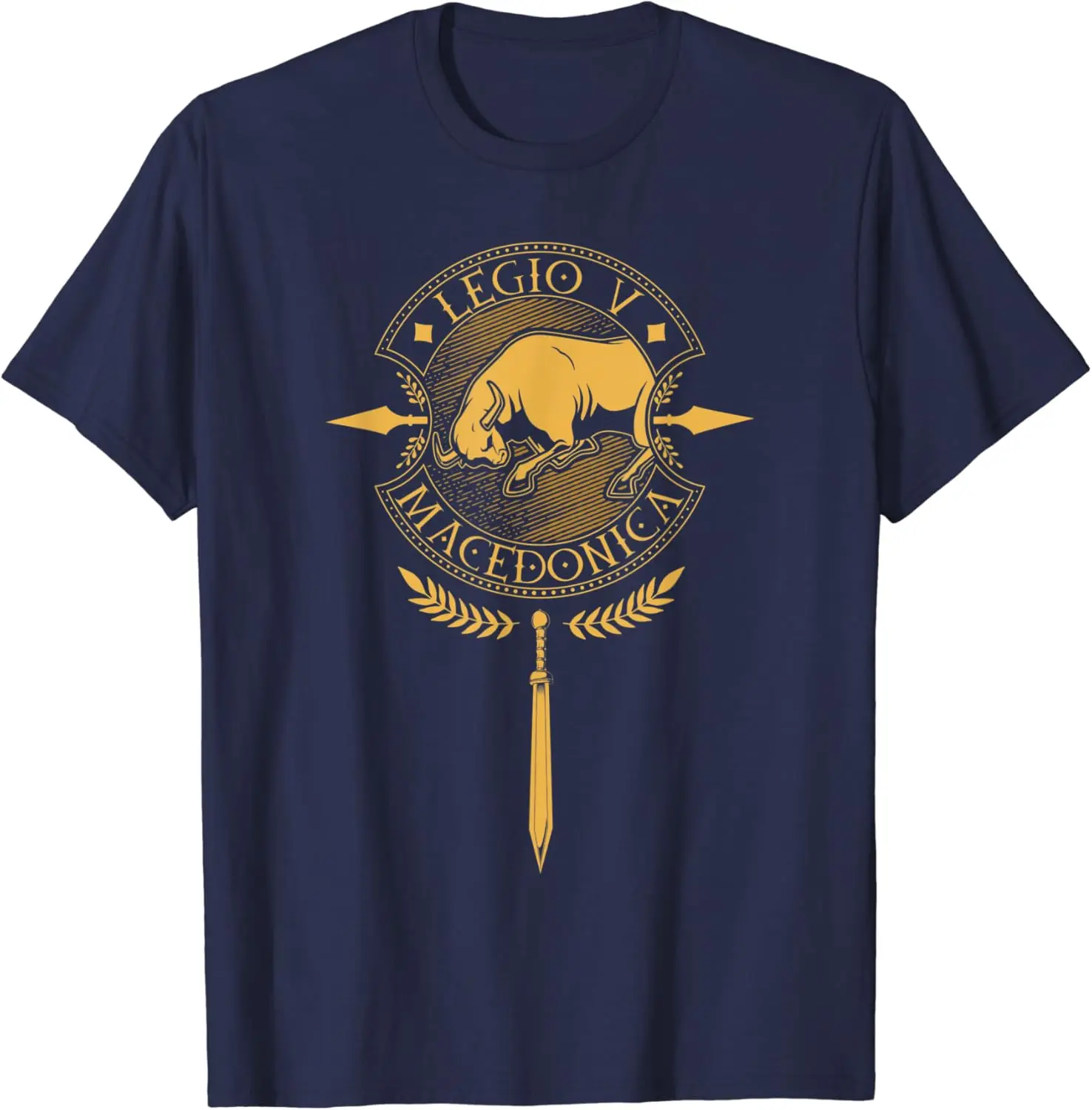 Legio V Macedonica - Roman Legion T-Shirt Short Sleeve Casual 100% Cotton Shirt