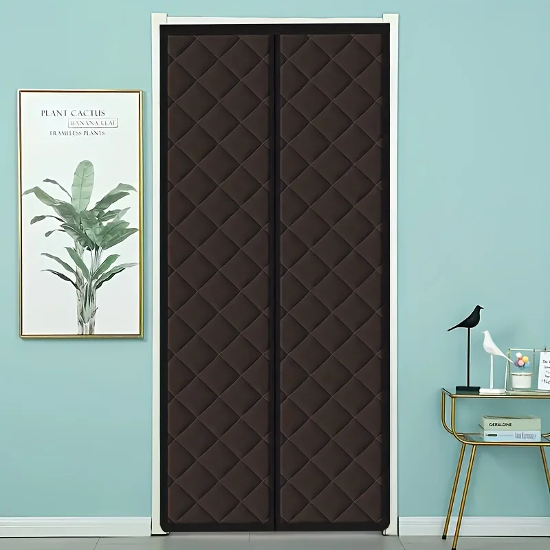 Household Winter Door Curtain, Magnetic Insulation Shielding Door, Insulation Door Curtain, Windproof, Winter Privacy