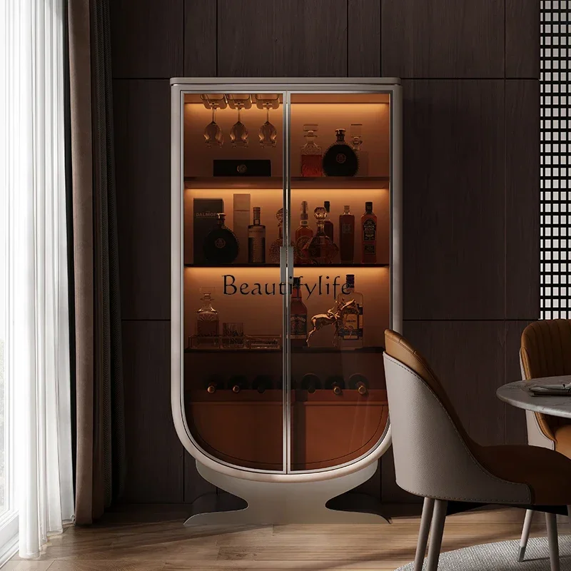 خزانة مشروبات فاخرة ذات باب مزدوج من LXLight، غرفة معيشة كبيرة مسطحة على الحائط، خزانة عرض زجاجية أصلية راقية SSS