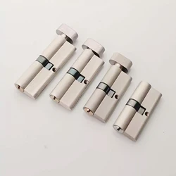 DIY Security Door Cylinder 50-100mm Copper Lock for Interior Bedroom Living Handle Brass Key - Home Improvement Hardware