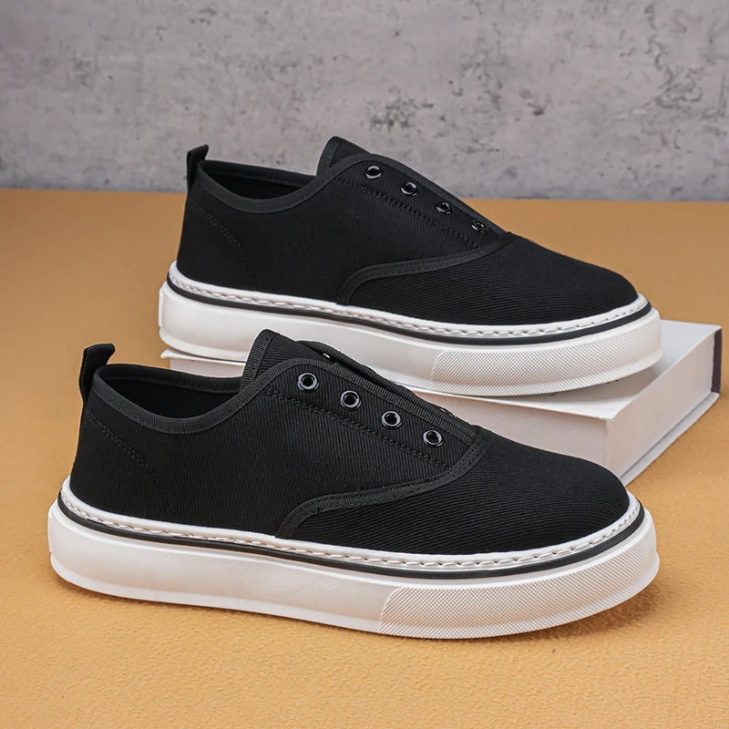 

Men's breathable canvas shoes, thick soled one foot shoes, casual sports shoes, men's shoes