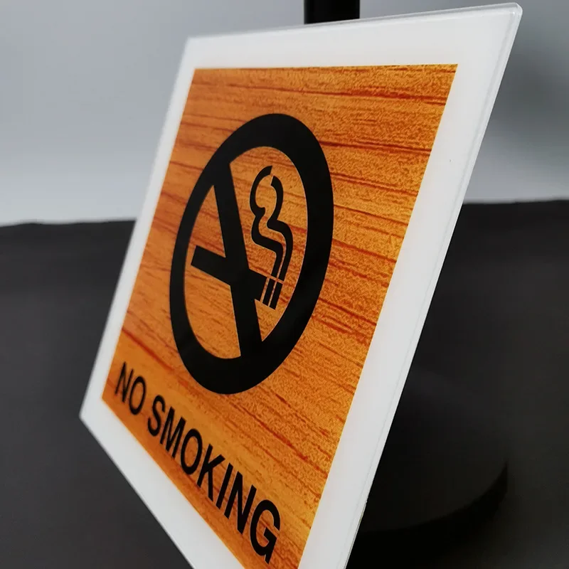 Wood grain Signpost Beware of Slippery Floors No Smoking Special Passage for The Disabled Signs for Men's and Women's Toilets