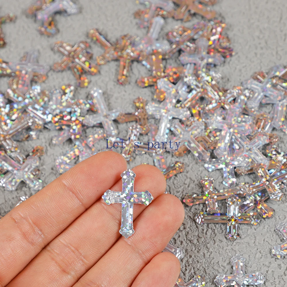 قصاصات ترتر متقاطعة مع طاولات الكتاب المقدس ، مراسم الكنيسة بالليزر ، استحمام الطفل ، عيد ميلاد ، دعوة زفاف ، ديكور حفلات ، 15 جم #5