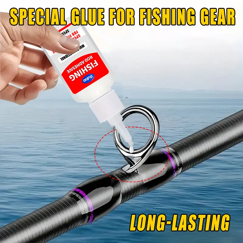 Ifubo Fishing Rod Adhesive, Multifunctional Fishing Gear Repair Glue For Rod Tip Guide Ring, Strong Bonding Fishing Accessory