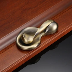 JD European Brown Sphere Knocker Zinc Alloy Green Bronze Red Bronze Modern Minimalist Door Knock Furniture Handle Hardware