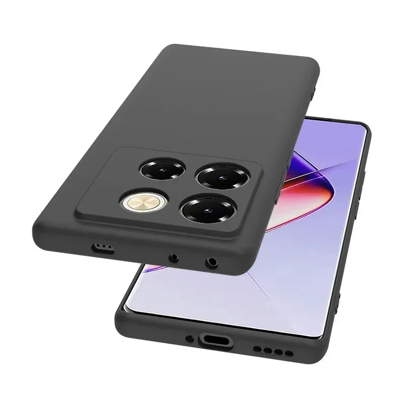 حافظة لهاتف انفينيكس نوت 40 برو نوت 40 برو 4 جرام انفينيكس نوت 40 برو من البولي يوريثان الناعم الأسود النحيف غير اللامع غطاء خلفي من السيليكون حالات الهاتف المحمول كابا