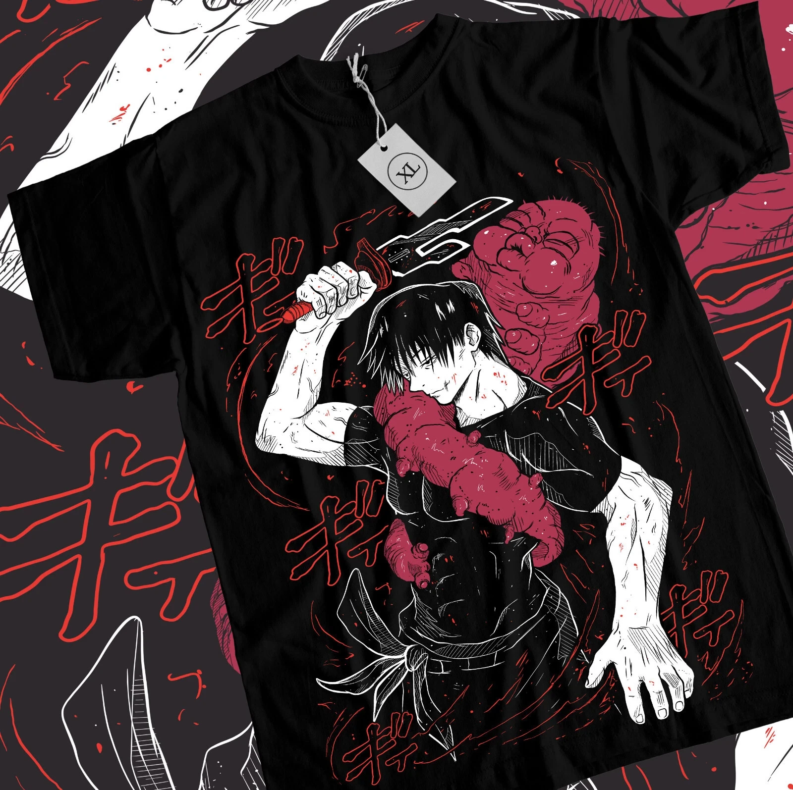 2026 Sommer Jujutsu Kaisen Anime Toji Fushiguro Bedrucktes Lockeres Kurzarm-T-Shirt aus Reiner Baumwolle für Kinder Unisex Lässig Oversize