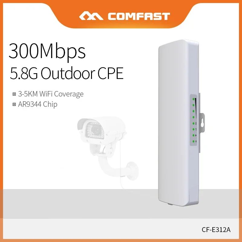 COMFAST High Power 5.8Ghz Outdoor CPE Wireless AP 300Mbps Wireless WIFI Access Point Router 14dBi Antenna Nanostation CF-E312NV2