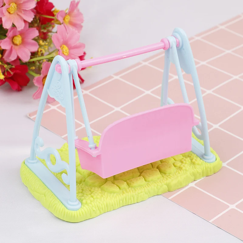 Swing Set for Doll Girl, Doll Toy, House Furniture, Acessórios