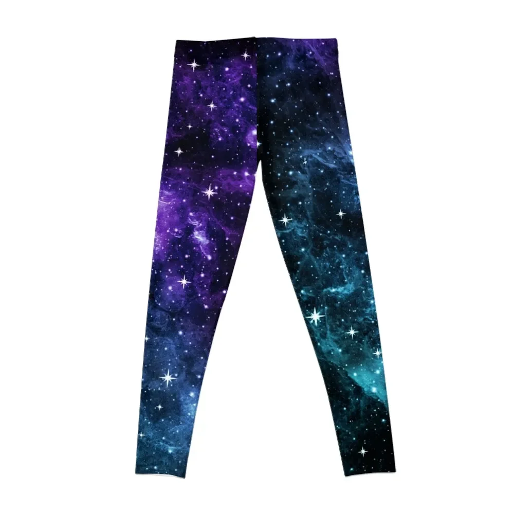 Purple Teal Galaxy Nebula Dream #1 #decor #art Leggings sports for gym's sportswear Fitness's gym clothes Womens Leggings