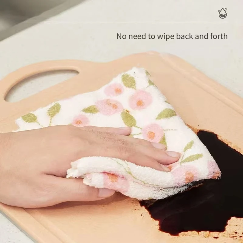 Super Absorbent Quick-drying Coral Fleece Cleaning Towels Suitable For Kitchen Bathroom Glass And Car Washing