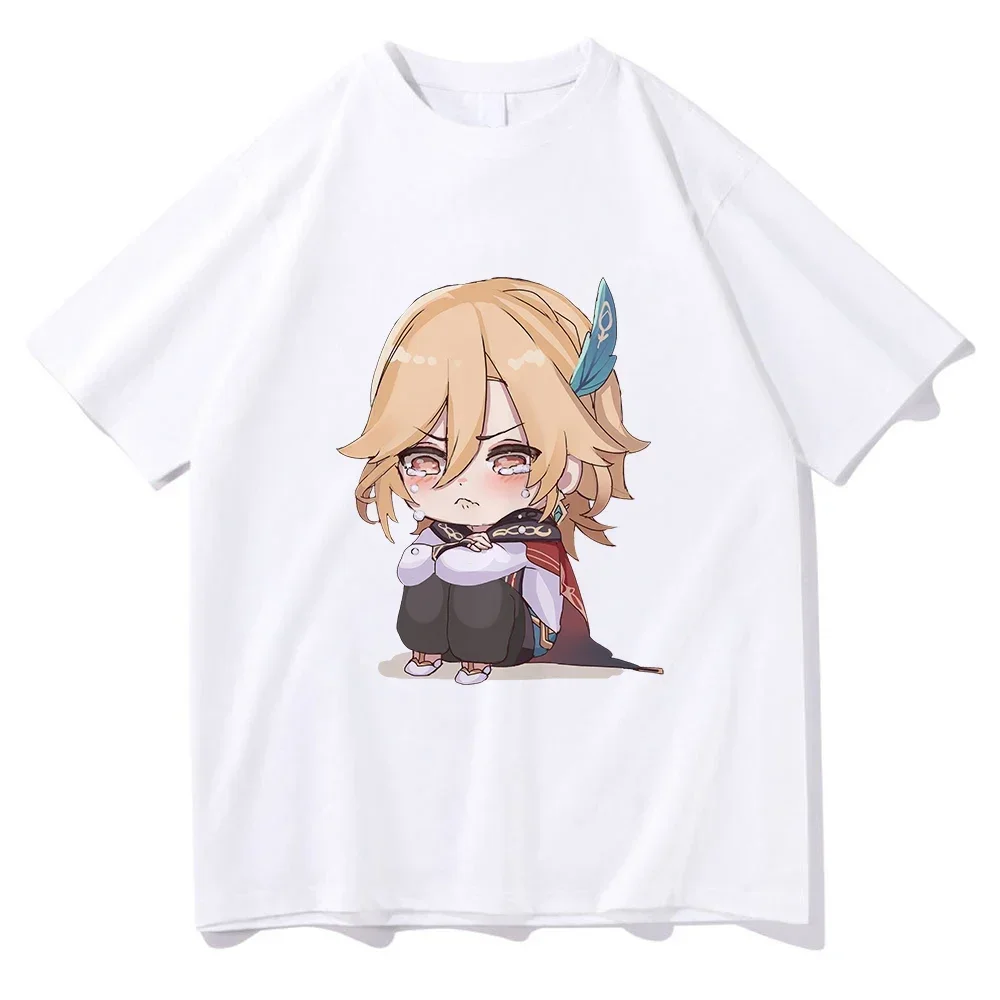 Genshin Impact T-shirt Women Cartoon Kaveh Graphic Short Sleeve Tee Shirt Harajuku Kawaii Unisex Anime Casual Clothes Tops Y2k