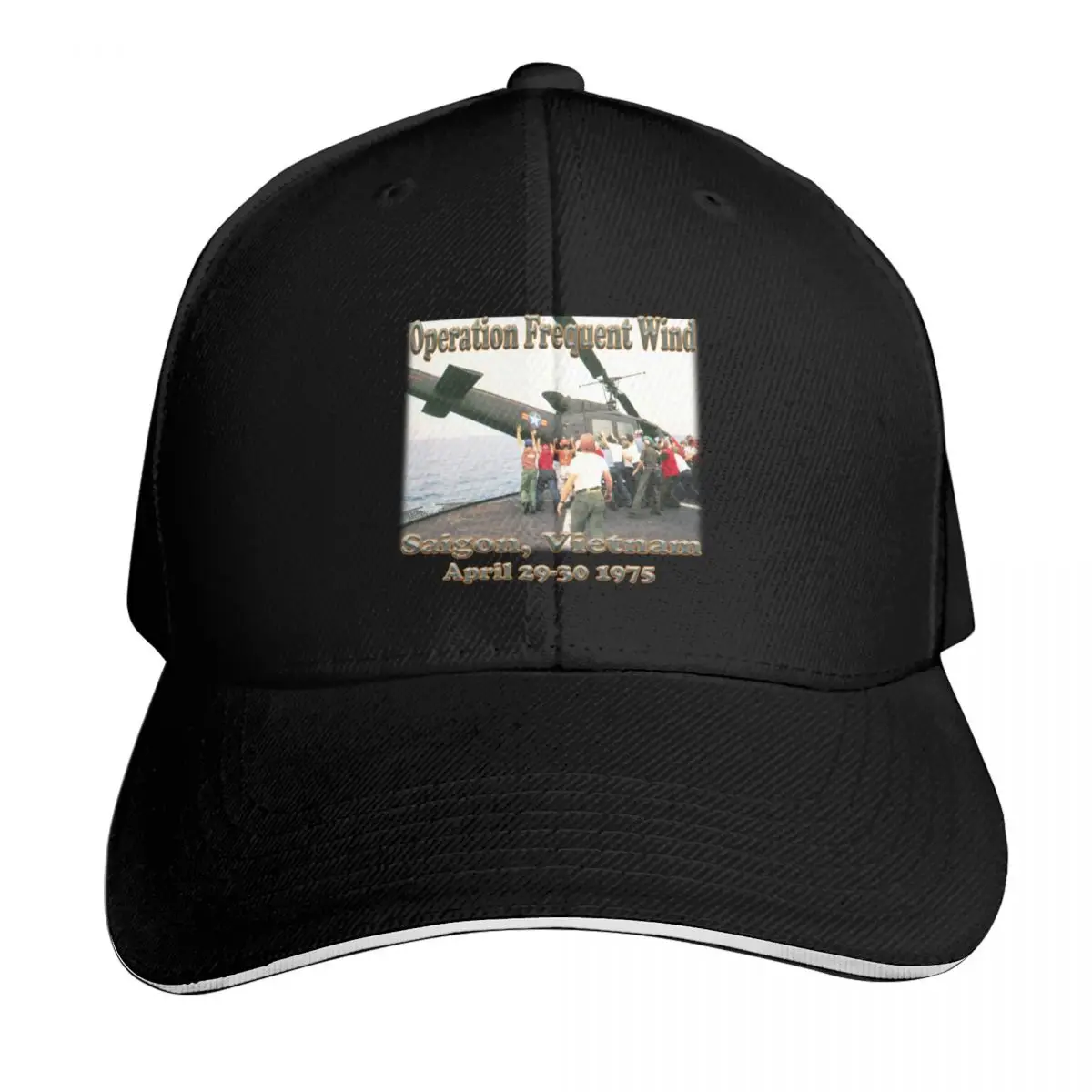 OPERATION FREQUENT WIND Baseball Cap Cotton Twill Breathable Contrast Two Tone Brim Snapback Flat Bill