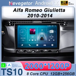 Android 16 For Alfa Romeo Giulietta 2010 - 2014  CPU Monitor Screen Multimedia Video Navigation Stereo 2 Din GPS WIFI