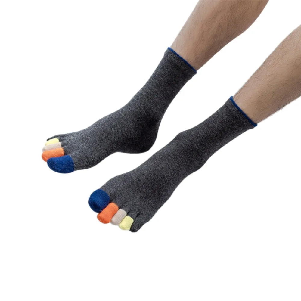 Hosiery Men's Five Finger Socks Colorful Toe Design Anti-slip Five Toe Socks Odor Resistant Cotton Sports Socks Hiking