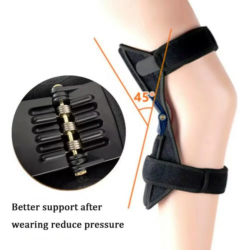 New with Powerful Rebound Springs Knee Assistive Device Breathable Adjustable Knee Protection Booster Non-Slip Knee Brace