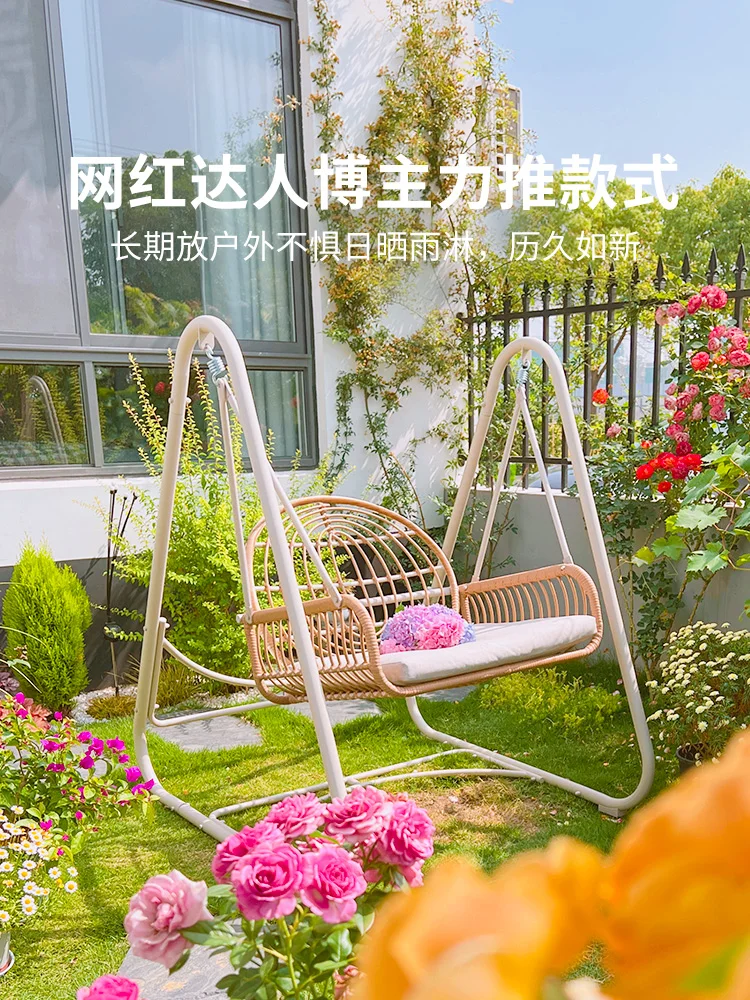 

Ziyeville hanging chair household balcony single indoor swing small apartment living room cradle chair outdoor swing chair