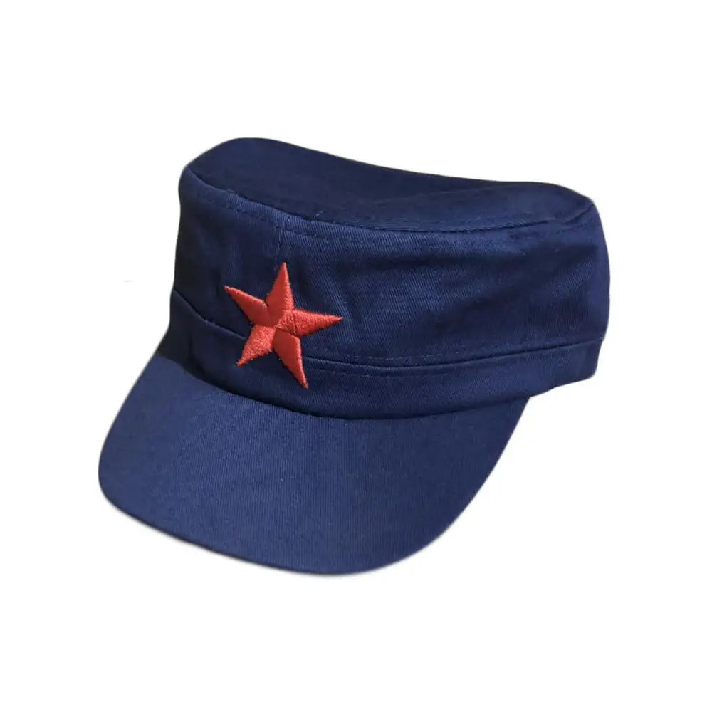 1pc Men Women Solid Color Army Hat Military Cadet Combat Patrol Hat Red Star Pentagram Casual Baseball Cap Outdoor Sunscreen Cap