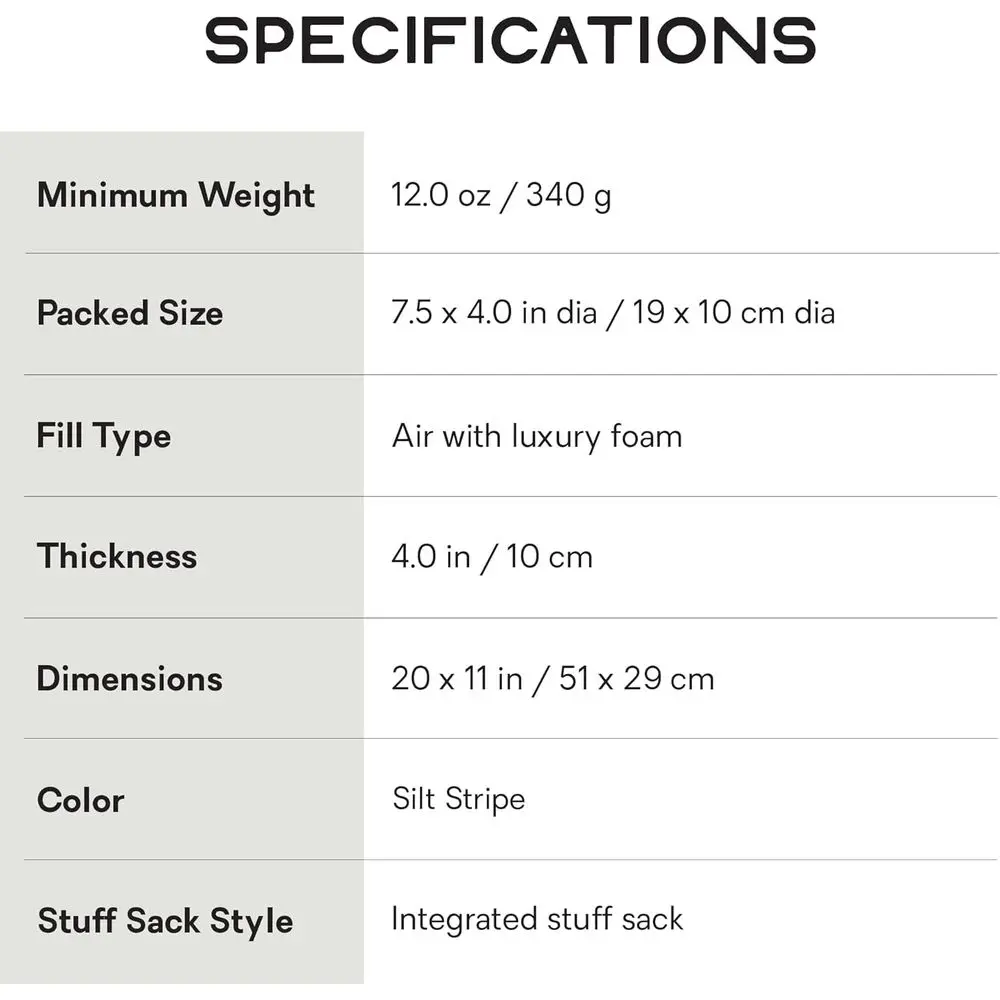 Equipment Fillo Almohada ancha para acampar - Raya de limo - Talla única