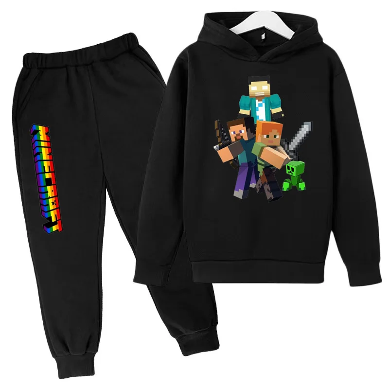 Fall/Winter 2024 Sports Kids Hoodie Set Kids Top + Pants Casual Charming Coat Multi-colored Boys and Girls Ages 3-13 Kids Gift